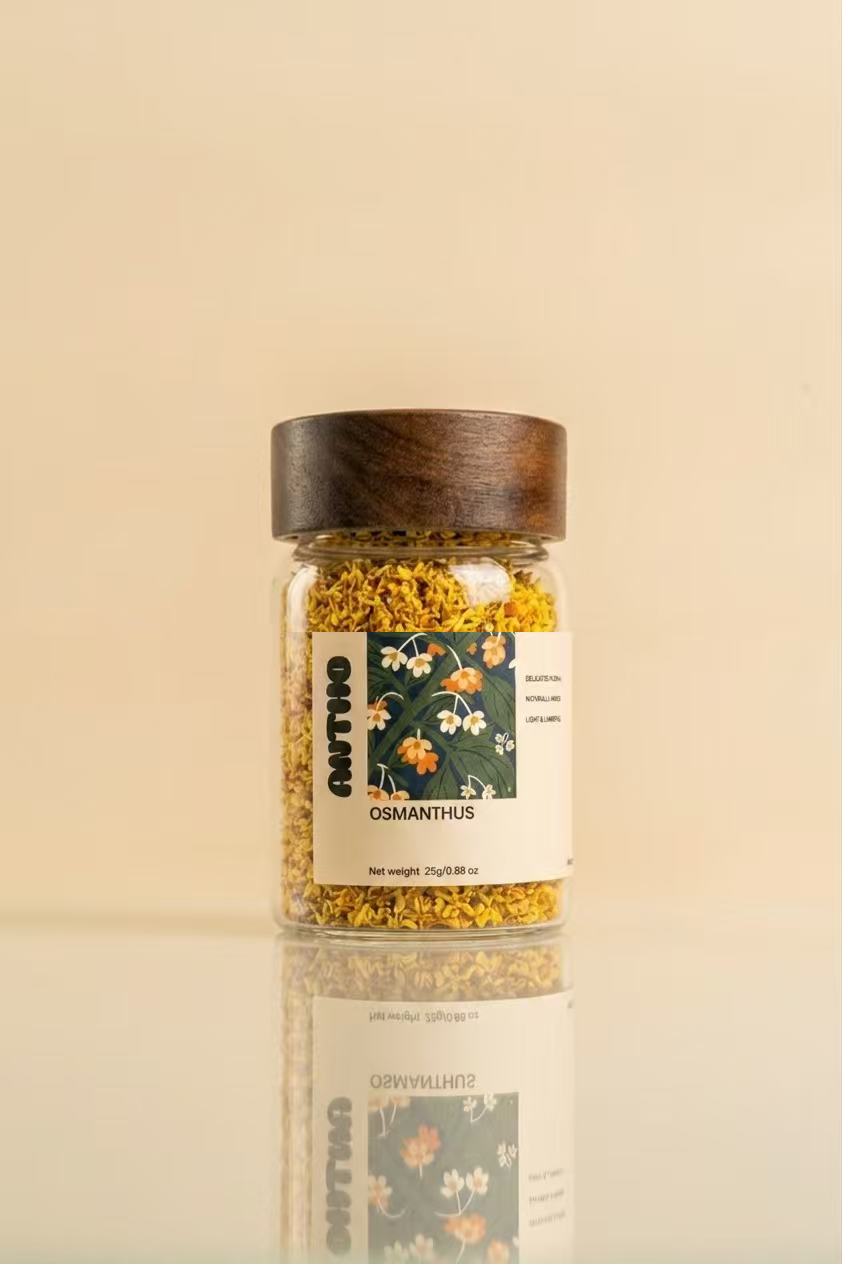 Osmanthus single-origin flower tea fragrant loose floral infusion sweet apricot notes caffeine-free